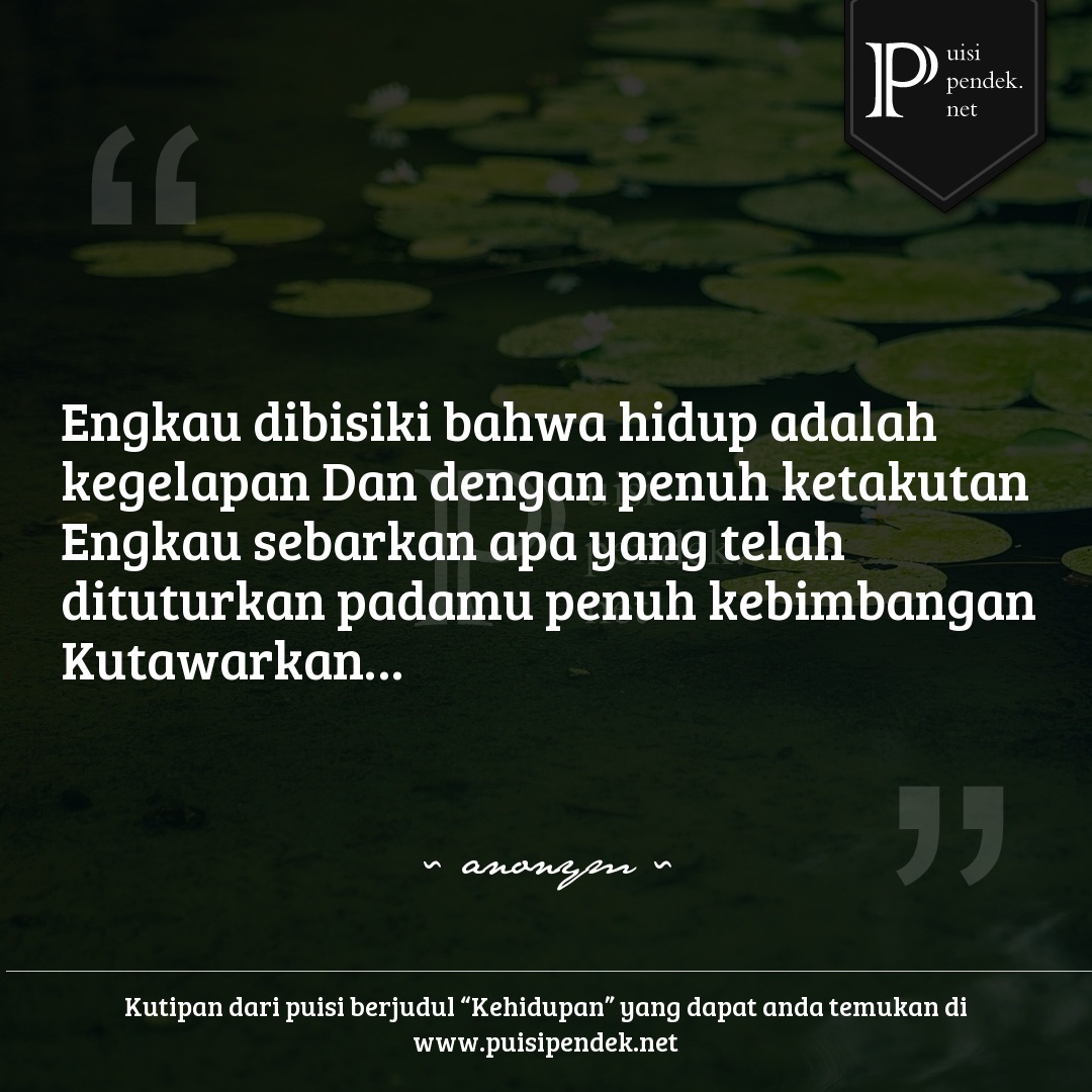 Detail Puisi Pendek Kehidupan Nomer 4