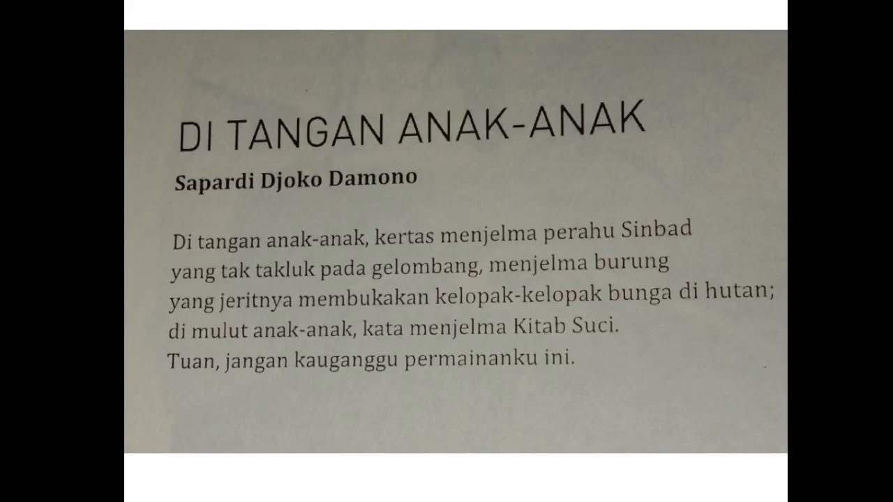 Detail Puisi Sapardi Djoko Nomer 27