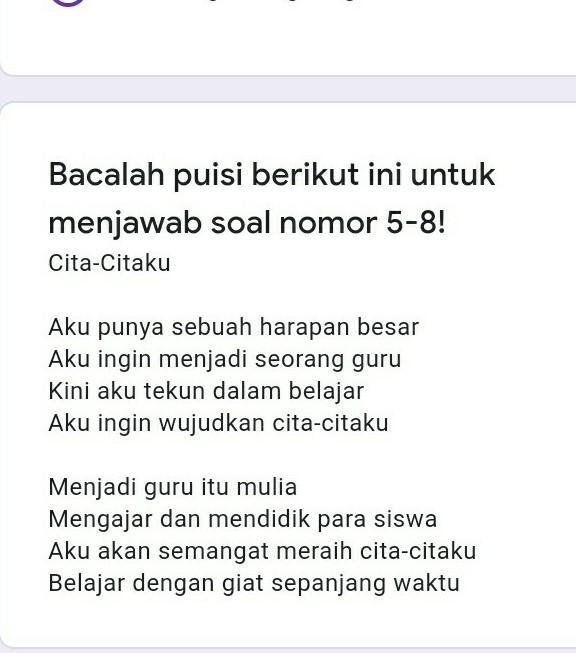 Detail Puisi Tentang Cita Cita Dan Harapan Nomer 15