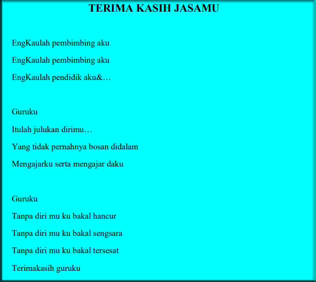 Detail Puisi Tentang Guru Untuk Anak Tk Nomer 22