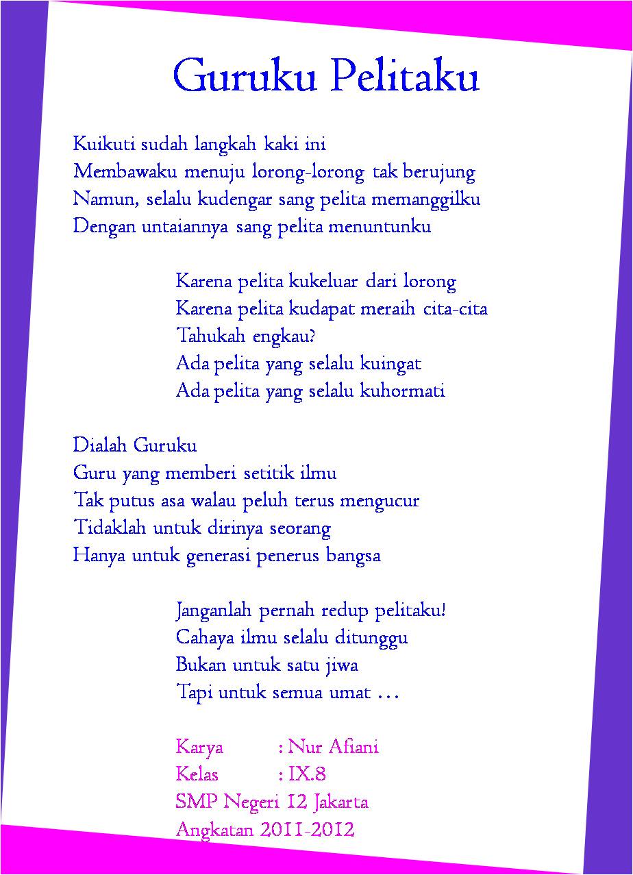 Detail Puisi Tentang Guru Untuk Anak Tk Nomer 5