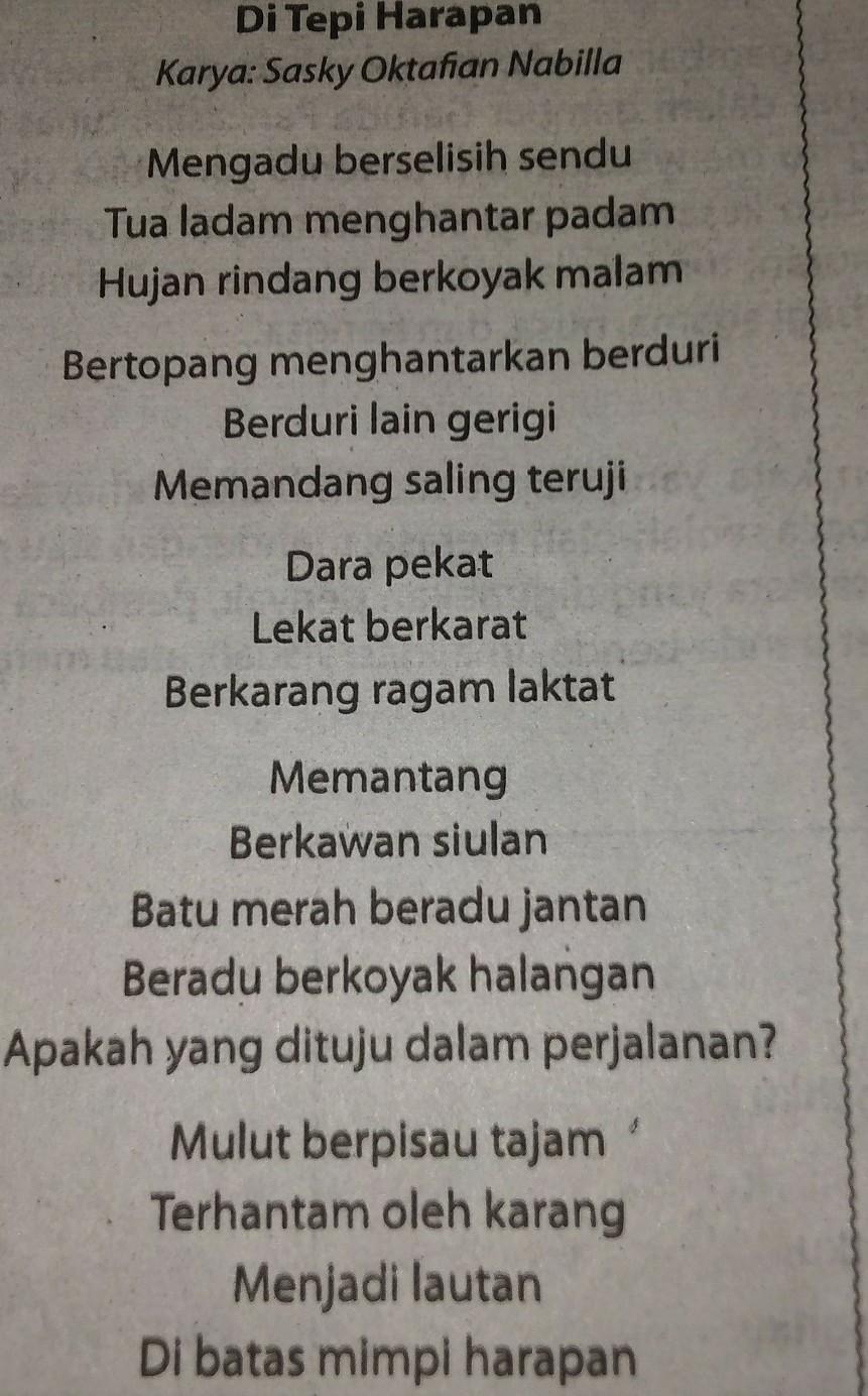 Detail Puisi Tentang Harapan Nomer 9