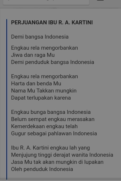 Detail Puisi Tentang Ibu Kartini Nomer 17