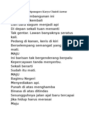 Detail Puisi Tentang Kartini Karya Chairil Anwar Nomer 21