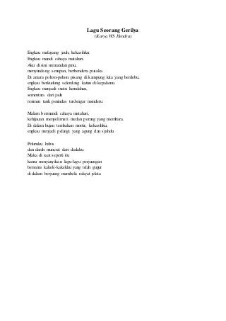 Detail Puisi Tentang Kartini Karya Chairil Anwar Nomer 23