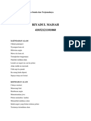 Detail Puisi Tentang Keindahan Alam Bahasa Sunda Nomer 41