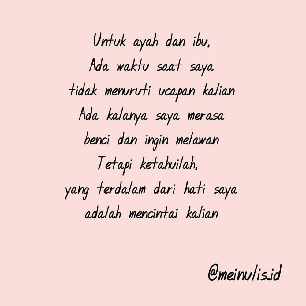 Puisi Ucapan Terima Kasih Kepada Orang Tua - KibrisPDR