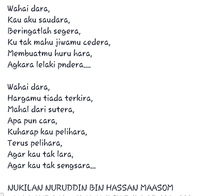 Detail Puisi Untuk Adik Perempuan Nomer 8