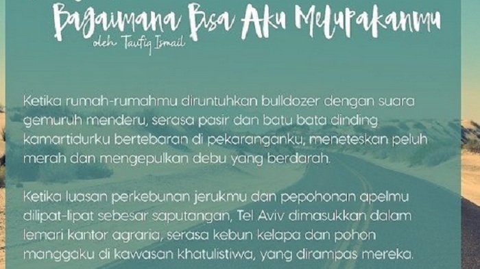 Detail Puisi Untuk Anak Anak Palestina Nomer 7