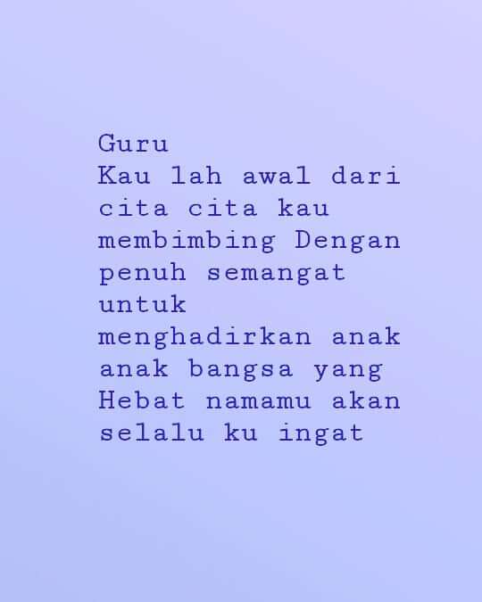 Puisi Untuk Guru Sd - KibrisPDR