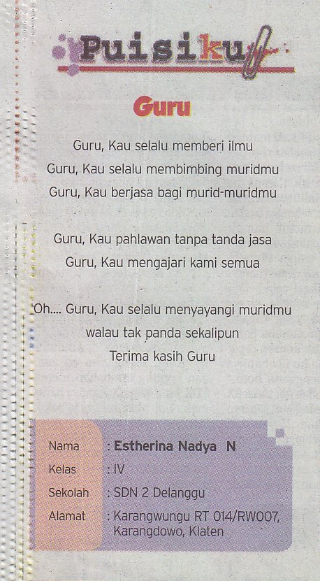 Detail Puisi Untuk Guru Sd Nomer 10