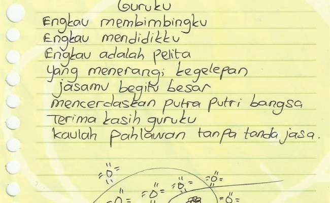 Detail Puisi Untuk Guru Sd Nomer 14