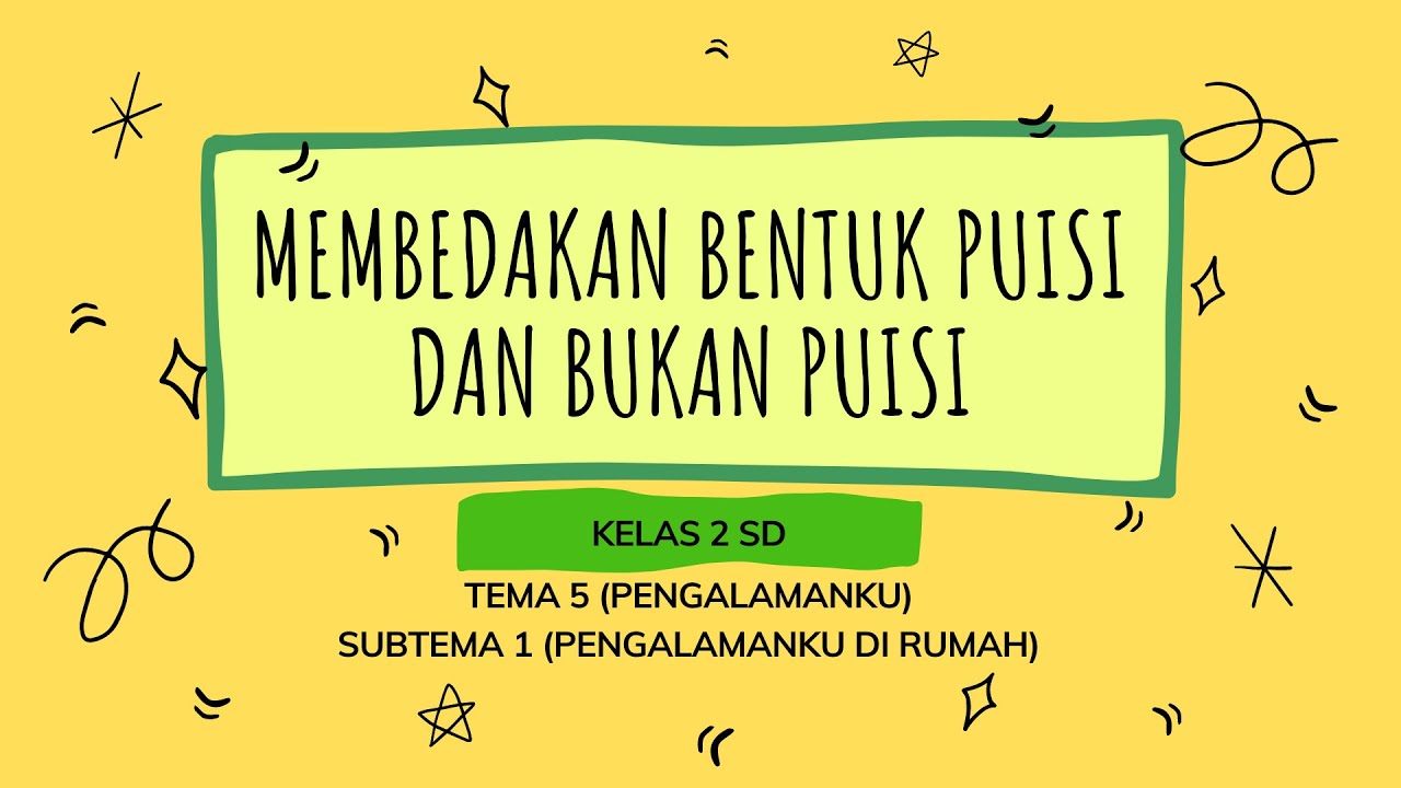 Detail Puisi Untuk Kelas 2 Sd Nomer 44