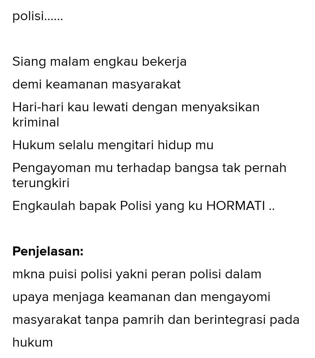 Puisi Untuk Polisi - KibrisPDR