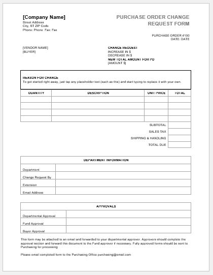 Detail Purchase Order Request Template Nomer 22