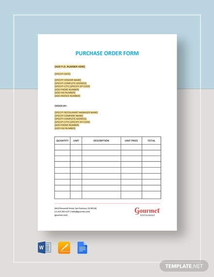 Detail Purchase Order Request Template Nomer 30