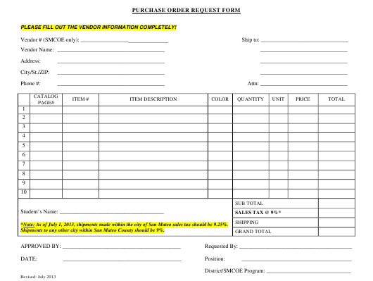 Detail Purchase Order Request Template Nomer 33