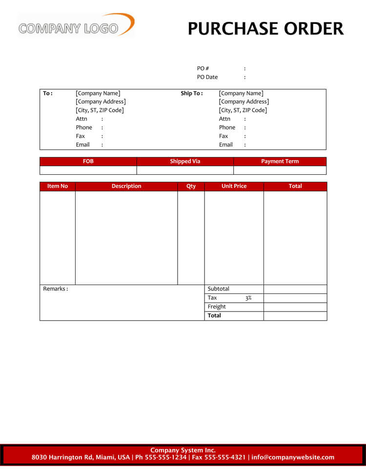 Detail Purchase Order Request Template Nomer 42