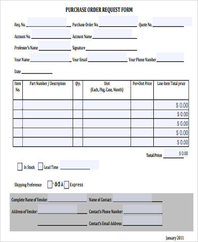 Detail Purchase Order Request Template Nomer 8