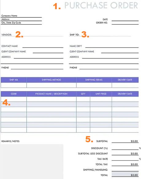 Detail Purchase Order Template Nomer 39