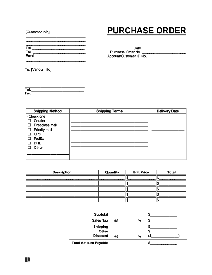 Detail Purchase Order Template Nomer 44