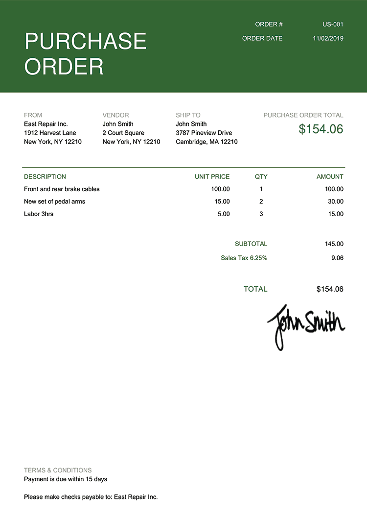 Download Purchase Order Template Nomer 46