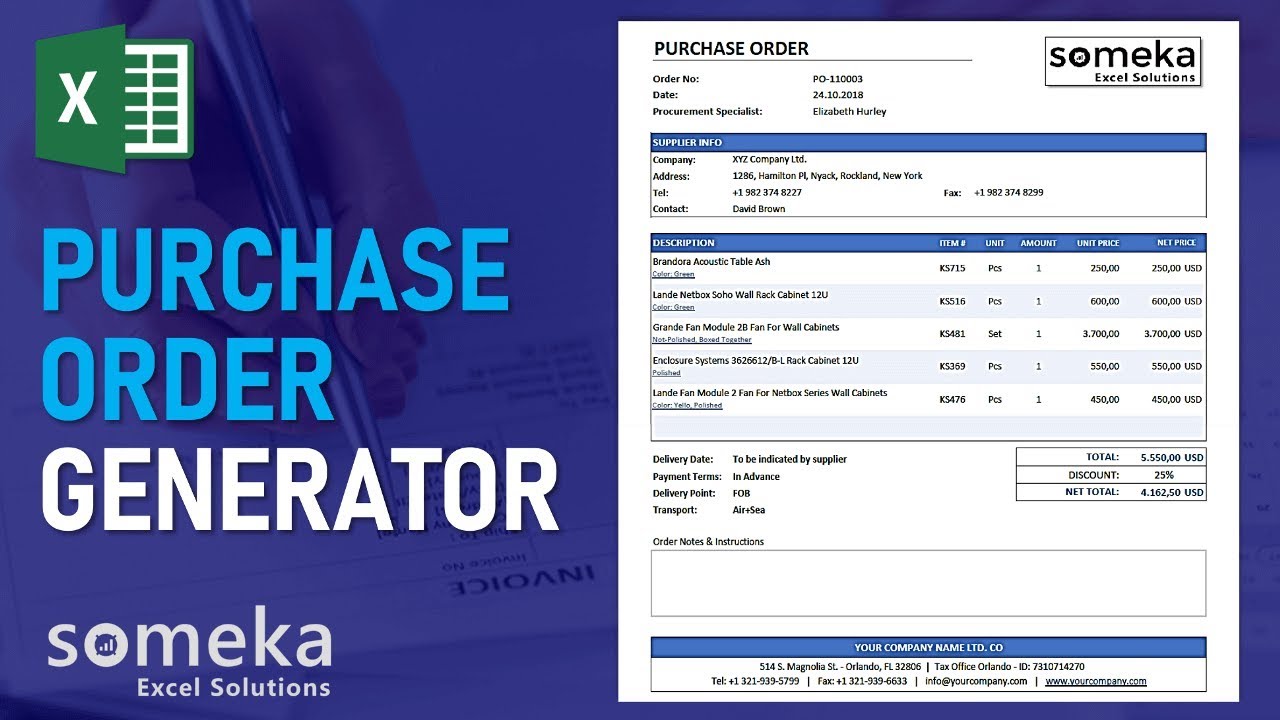 Detail Purchase Order Template Excel Nomer 23