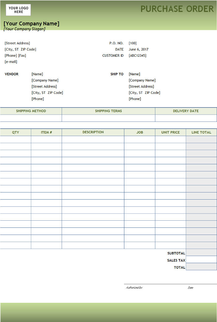 Detail Purchase Order Template Excel Nomer 24