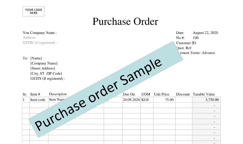 Detail Purchase Order Template Excel Nomer 31