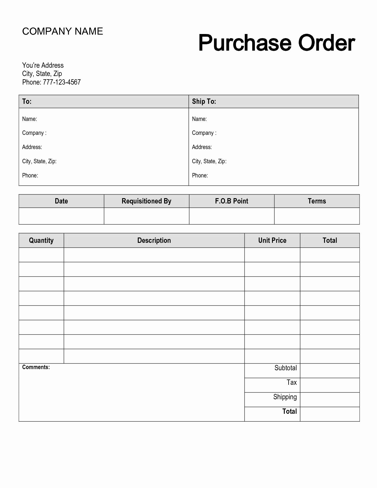 Detail Purchase Order Template Excel Nomer 32
