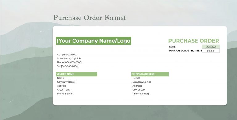 Detail Purchase Order Template Excel Nomer 33