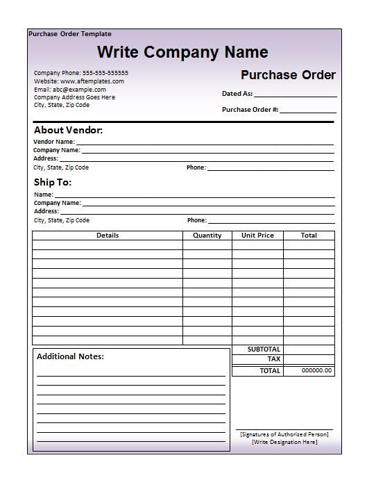 Detail Purchase Order Template Excel Nomer 42