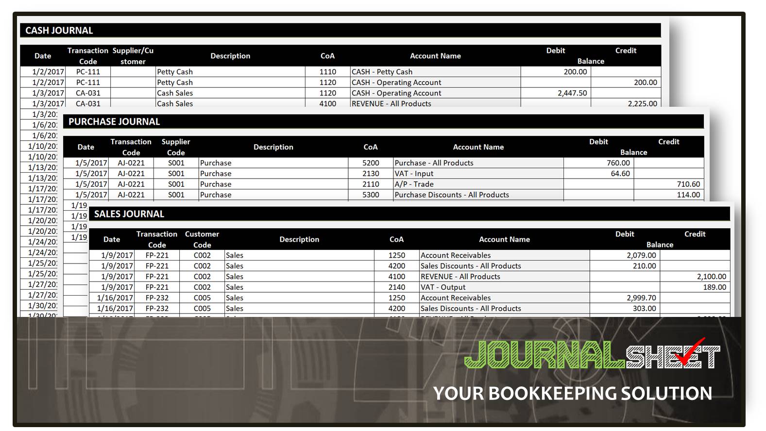 Detail Purchases Journal Template Excel Nomer 30