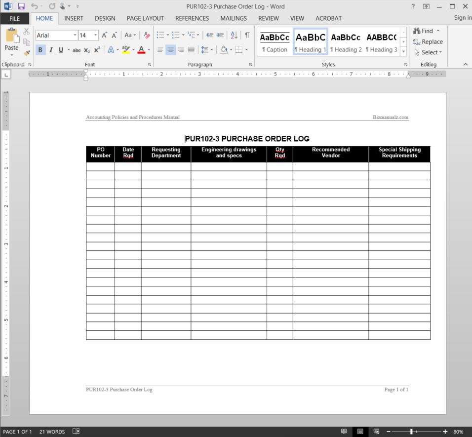 Detail Purchases Journal Template Excel Nomer 51