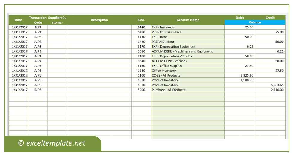 Detail Purchases Journal Template Excel Nomer 7