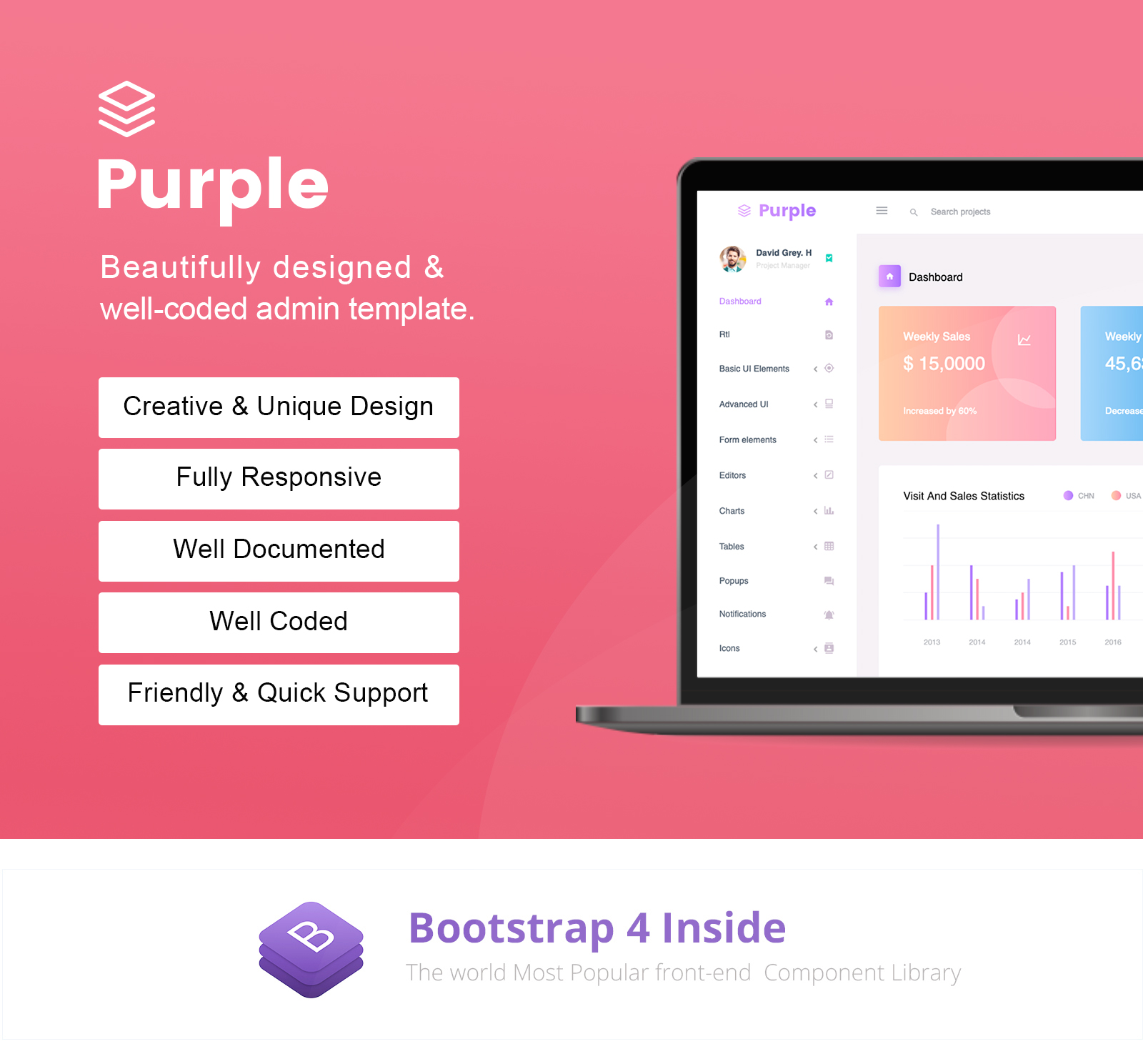 Detail Purple Admin Template Nomer 45