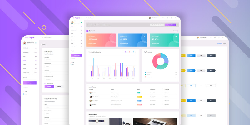 Detail Purple Admin Template Nomer 9