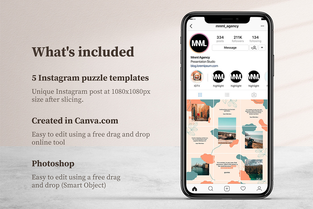 Detail Puzzle Feed Instagram Template Nomer 40