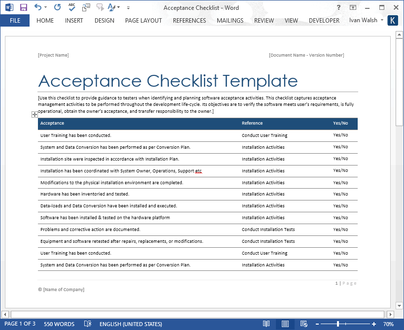 Detail Qa Checklist Template Nomer 12