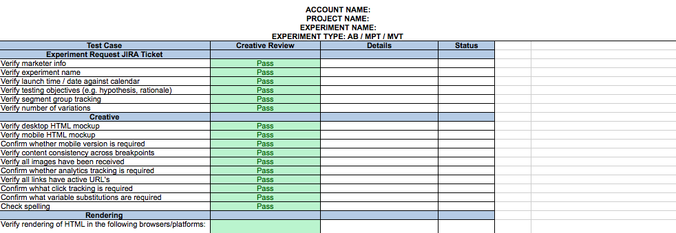 Detail Qa Checklist Template Nomer 8