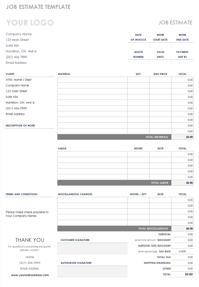 Detail Quotation Template Excel Nomer 29