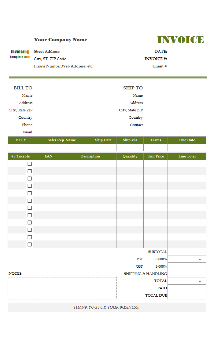 Detail Quotation Template Excel Nomer 48