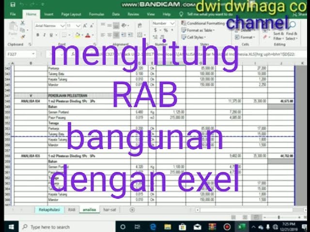 Detail Rab Rumah 2019 Excel Nomer 17