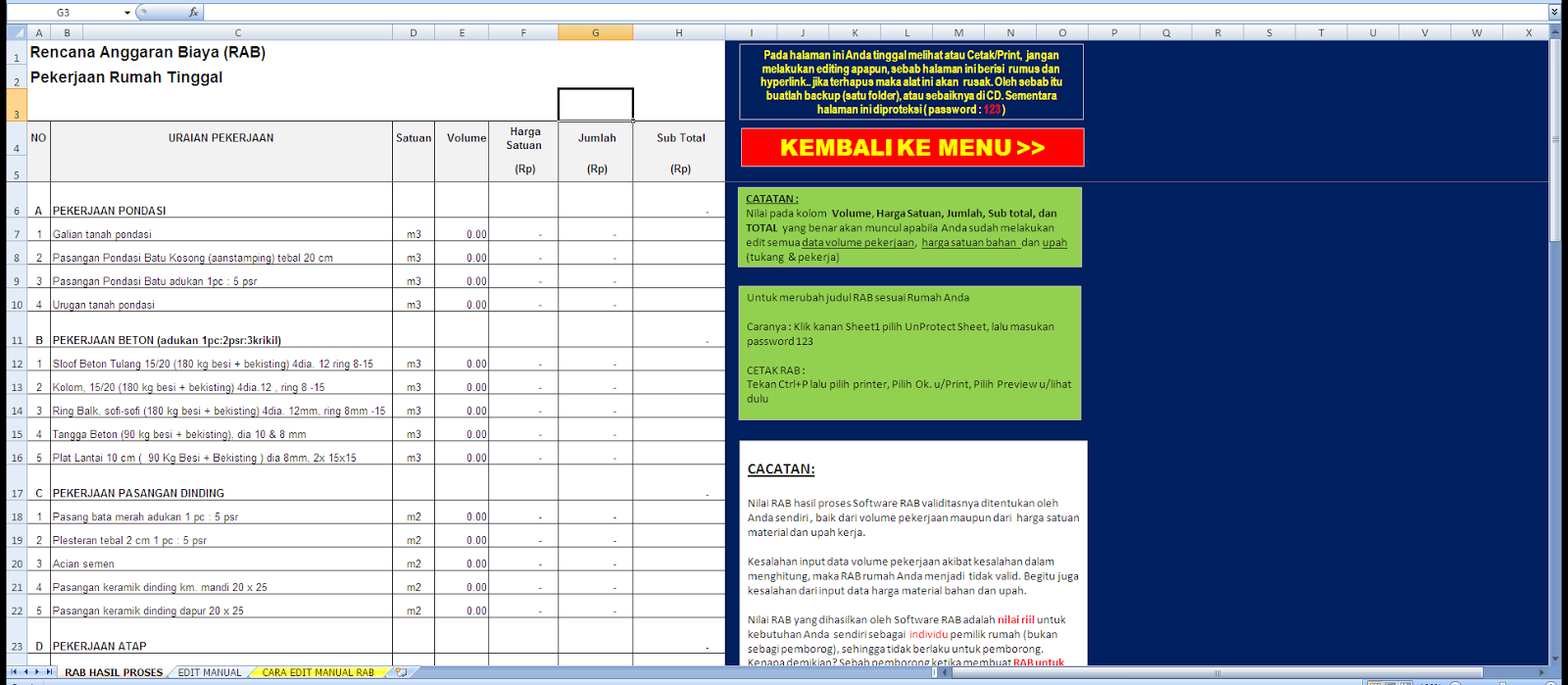 Detail Rab Rumah Excel Nomer 31