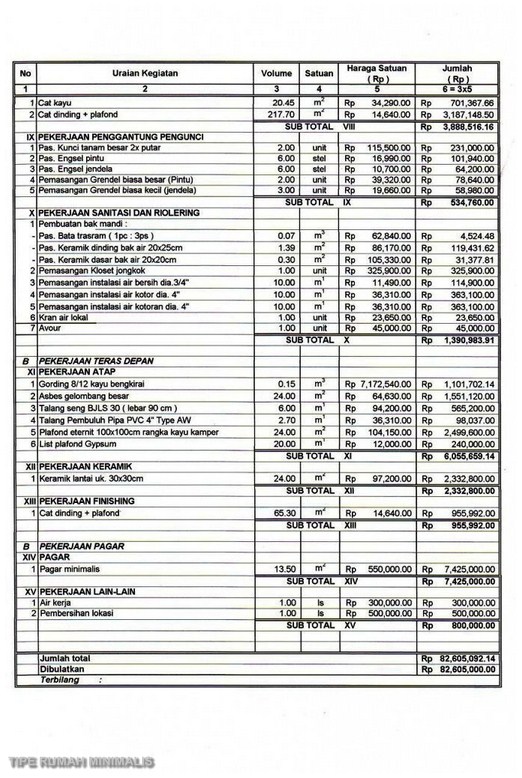 Detail Rab Rumah Type 36 Excel 2019 Nomer 6