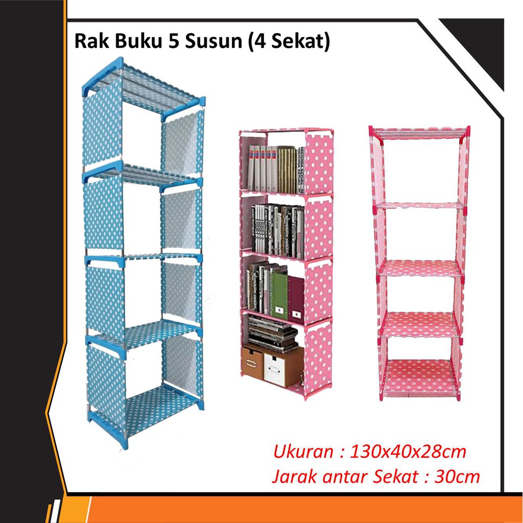 Detail Rak Buku Plastik Bongkar Pasang Nomer 2