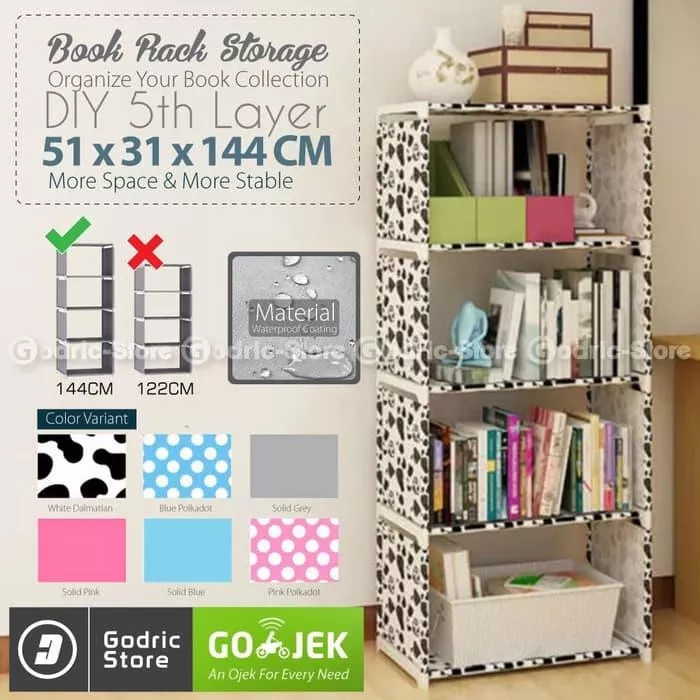 Detail Rak Buku Portable 4 Susun Nomer 13