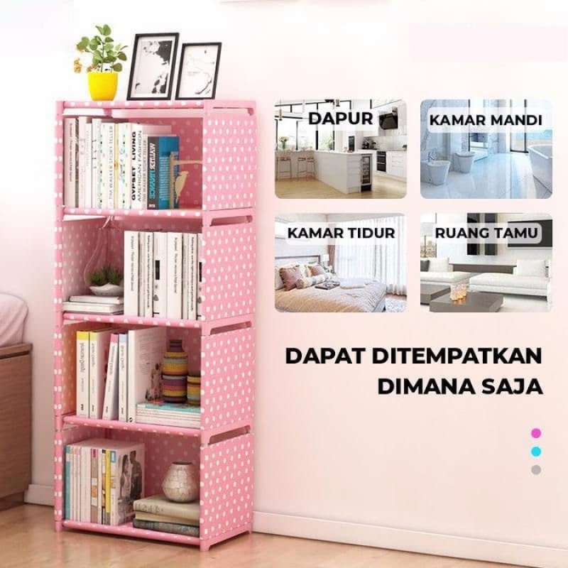 Detail Rak Buku Portable 4 Susun Nomer 15