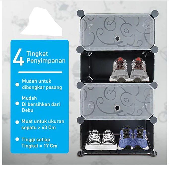 Detail Rak Buku Portable 4 Susun Nomer 31