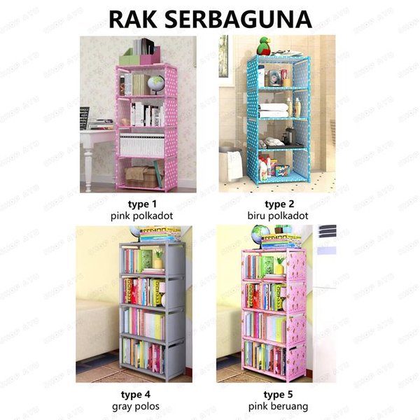 Detail Rak Buku Portable 4 Susun Nomer 33